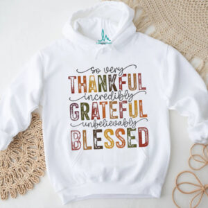 Grateful Thankful Blessed Thanksgiving t shirt