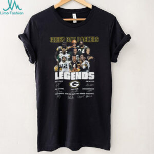 Green Bay Packers Legends Players Of All Time Signatures Shirt