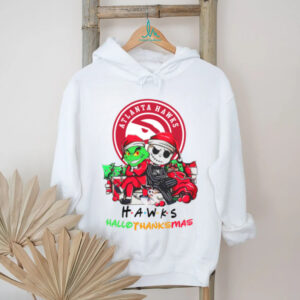 Grinch And Jack Atlanta Hawks Friends HalloThanksMas T Shirt
