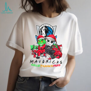 Grinch And Jack Dallas Mavericks Friends HalloThanksMas T Shirt
