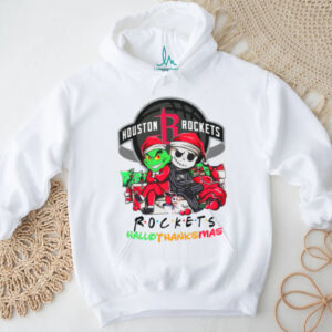 Grinch And Jack Houston Rockets Friends HalloThanksMas T Shirt