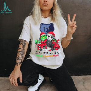 Grinch And Jack Memphis Grizzlies Friends HalloThanksMas T Shirt