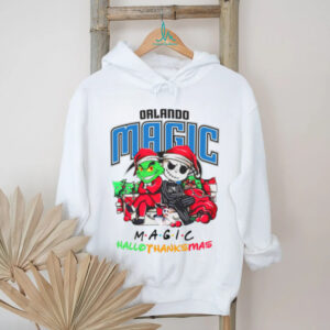 Grinch And Jack Orlando Magic Friends HalloThanksMas T Shirt