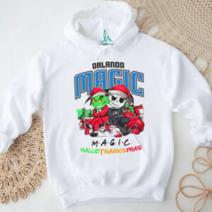 Grinch And Jack Orlando Magic Friends HalloThanksMas T Shirt