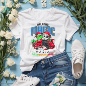 Grinch And Jack Orlando Magic Friends HalloThanksMas T Shirt