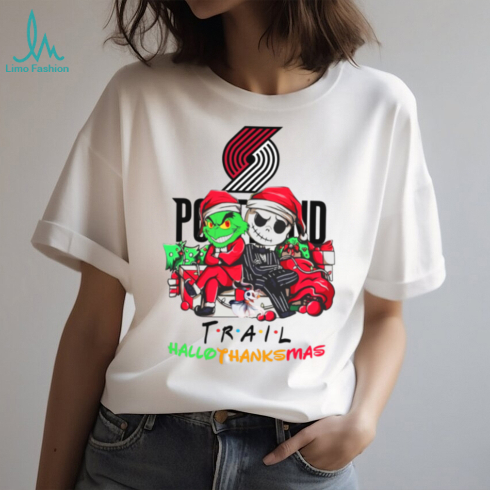Grinch And Jack Portland Trail Friends HalloThanksMas T Shirt Grinch And Jack Portland Trail Friends HalloThanksMas T Shirt