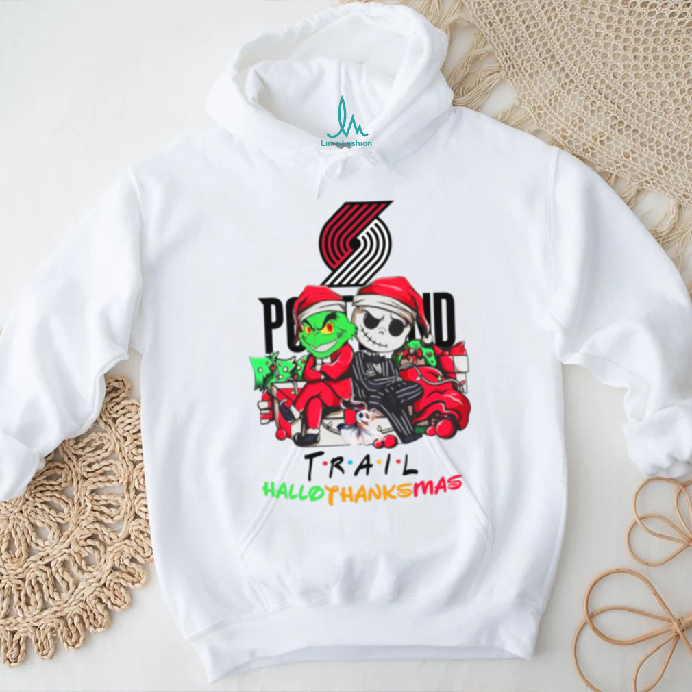 Grinch And Jack Portland Trail Friends HalloThanksMas T Shirt Grinch And Jack Portland Trail Friends HalloThanksMas T Shirt