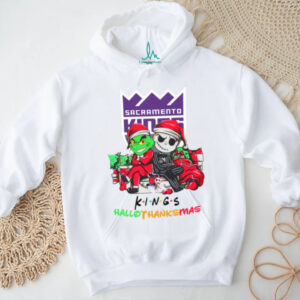Grinch And Jack Sacramento Kings Friends HalloThanksMas T Shirt