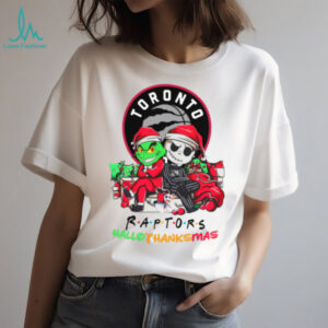 Grinch And Jack Toronto Raptors Friends HalloThanksMas T Shirt