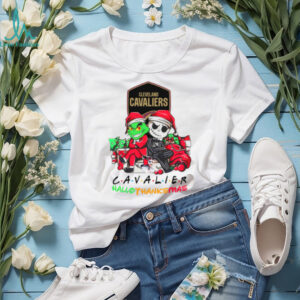 Grinch And Jack cleveland cavalier Friends HalloThanksMas T Shirt