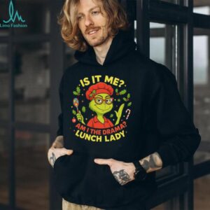 Grinch Blowing Gum Grinchy Lunch Lady Merry Christmas Shirt