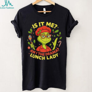 Grinch Blowing Gum Grinchy Lunch Lady Merry Christmas Shirt