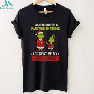Grinch Christmas Partner In Crime Smartass Daughter Shirt