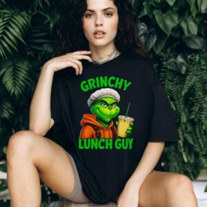 Grinch Is Sitting in a Cafeteria Holding His Coffee Classic T Shirt