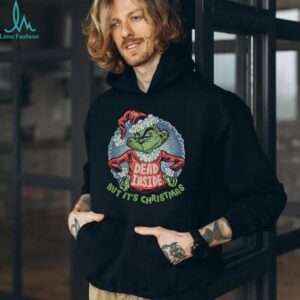 Grinch Santa hat Dead Inside but it’s Christmas Merry Xmas shirt