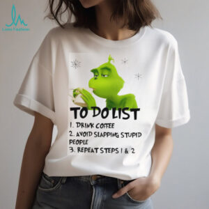 Grinch To Do List Tee, Funny Gift, Holiday Apparel, Christmas Shirt
