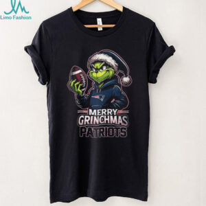 Grinch X New England Patriots Ball & Helmet Christmas Shirt