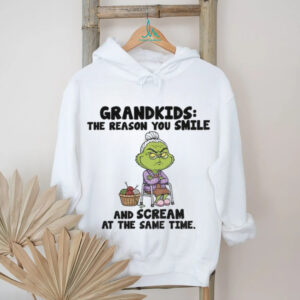 Grinch grandkids the reason you smile and scream at the same time Christmas shirt