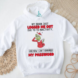 Grinch my brain just logged me out due to inactivity shirt