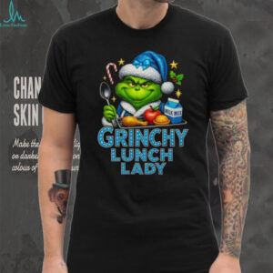 Grinchy Lunch Lady Christmas T Shirt Cafeteria Crew Holiday Apparel