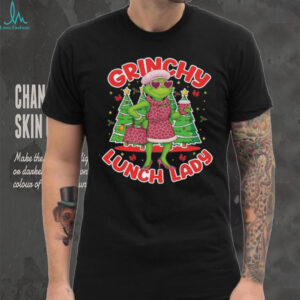 Grinchy Lunch Lady Funny Christmas T Shirt