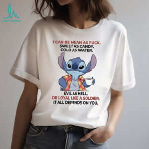 I Can Be Mean As Fck Sarcastic Stitch T Shirt