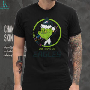I Hate Cancer But I Love My Eagles Grinch T Shirt