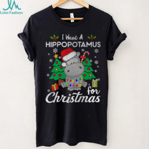 I Want A Hippopotamus For Christmas Cute Gift Xmas Costume T Shirt