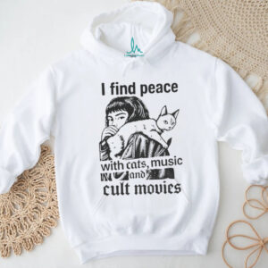 I find peace with cats music and cult movies vintage shirt