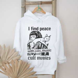 I find peace with cats music and cult movies vintage shirt