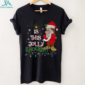 Is This Jolly Enough Grumpy Elf Pajama Christmas Lights T Shirt