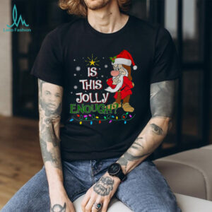 Is This Jolly Enough Grumpy Elf Pajama Christmas Lights T Shirt