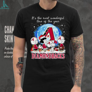 It’s The Most Wonderful Time Of The Years Peanuts Characters X Arizona Diamondbacks Merry Christmas T Shirt