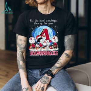 It’s The Most Wonderful Time Of The Years Peanuts Characters X Arizona Diamondbacks Merry Christmas T Shirt