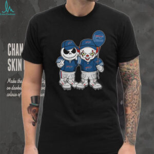 Jack Skellington and Pennywise x Buffalo Bills Halloween T Shirt