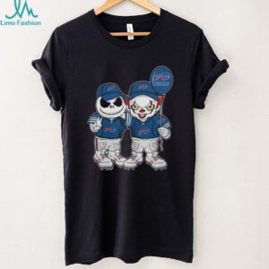 Jack Skellington and Pennywise x Buffalo Bills Halloween T Shirt