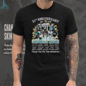Jacksonville Jaguars 31st Anniversary 1995 2026 Thank You For The Memories signature shirt