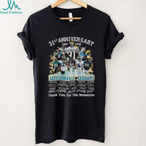 Jacksonville Jaguars 31st Anniversary 1995 2026 Thank You For The Memories signature shirt