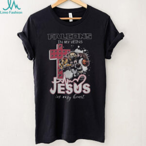 Jesus Loves the Falcons Christian Hardcore Football Fan Jersey T shirt