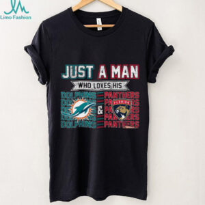 Just A Man Who Loves His Dolphins Doung Dg Lulis Dolphins Panthers Panthers Aflorida Rs Paners shirt