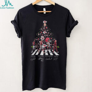 Kansas City Chiefs Abbey Road Christmas Tree Signatures T Shirt