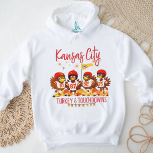 Kansas City Chiefs Football American Football Turkey and Touchdowns Thankful Thanksgiving shirt