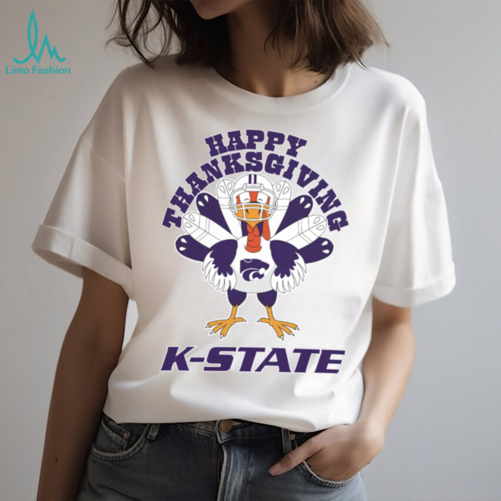 Kansas State Wildcats Turkey Helmet Happy Thanksgiving Shirt Kansas State Wildcats Turkey Helmet Happy Thanksgiving Shirt