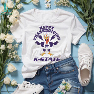 Kansas State Wildcats Turkey Helmet Happy Thanksgiving Shirt