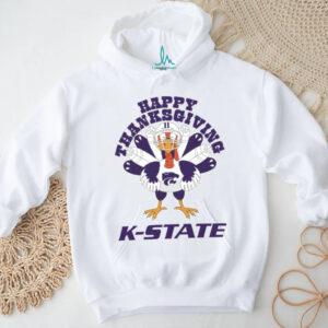 Kansas State Wildcats Turkey Helmet Happy Thanksgiving Shirt