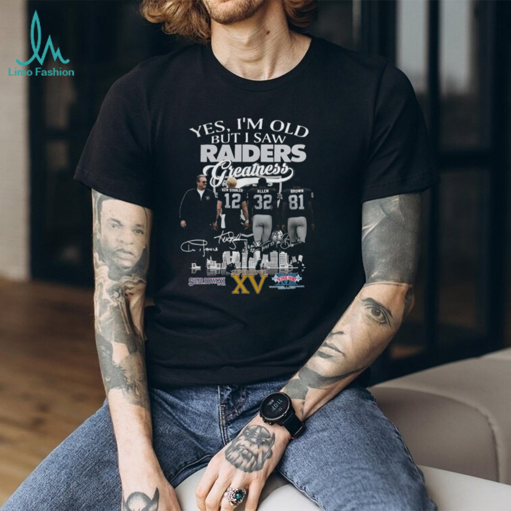 Ken Stabler Marcus Allen And Tim Brown Yes, I’m Old But I Saw Las Vegas Raiders Greatness Shirt Ken Stabler Marcus Allen And Tim Brown Yes, I’m Old But I Saw Las Vegas Raiders Greatness Shirt