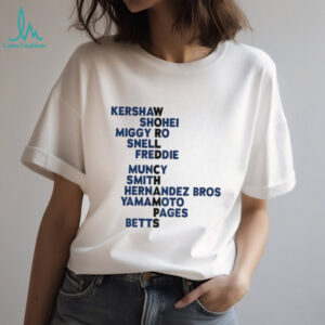 Kershaw Shohei Miggy Ro Snell Freddie Los Angeles Dodgers Baseball World Champs Acrostic MLB shirt