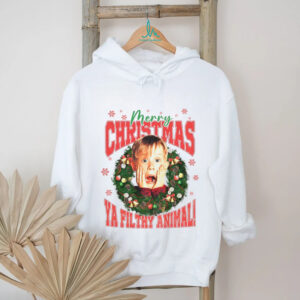 Kevin Mccallister Home Alone movie ya filthy animal Merry Christmas shirt
