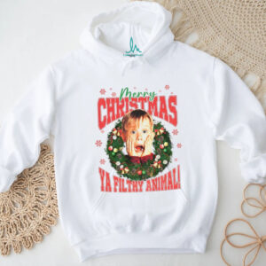 Kevin Mccallister Home Alone movie ya filthy animal Merry Christmas shirt
