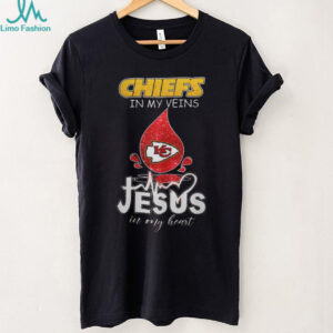 Chiefs in My Veins Jesus in My Heart T Shirt